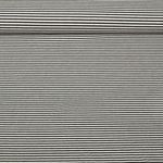 Jersey Jacquard - Rayures Mini Ecru Noir