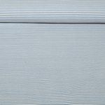 Jersey Jacquard - Rayures Mini Ecru Bleu