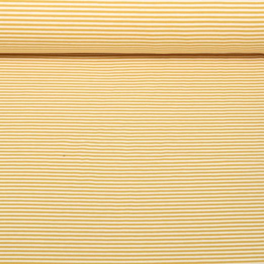 Jersey Jacquard - Rayures Mini Ecru Ocre
