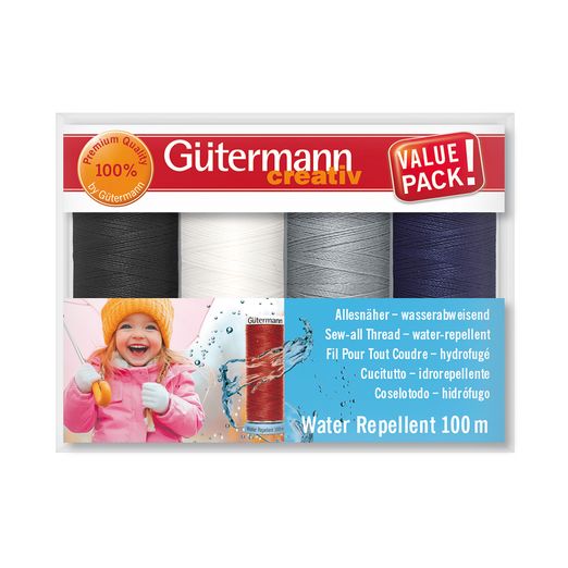 Gütermann Allesnäher - Water Repellent - Set neutral - 4x100m