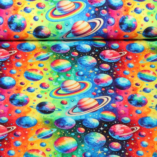 Jersey - Impression digitale Univers Multicolore
