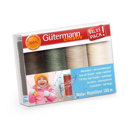 Set de fils à coudre Gütermann - Water Repellent - Set 4 x 100m