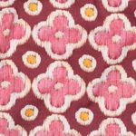 Baumwoll-Canvas - Digitaldruck Blüten Punkte Bordeaux Baumwoll-Canvas - Digitaldruck Blüten Punkte Bordeaux