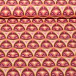 Toile de coton - Impression digitale Triangles Abstrait Bordeaux