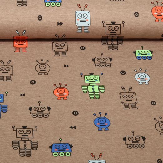 Jersey - Roboter Taupe Mélange