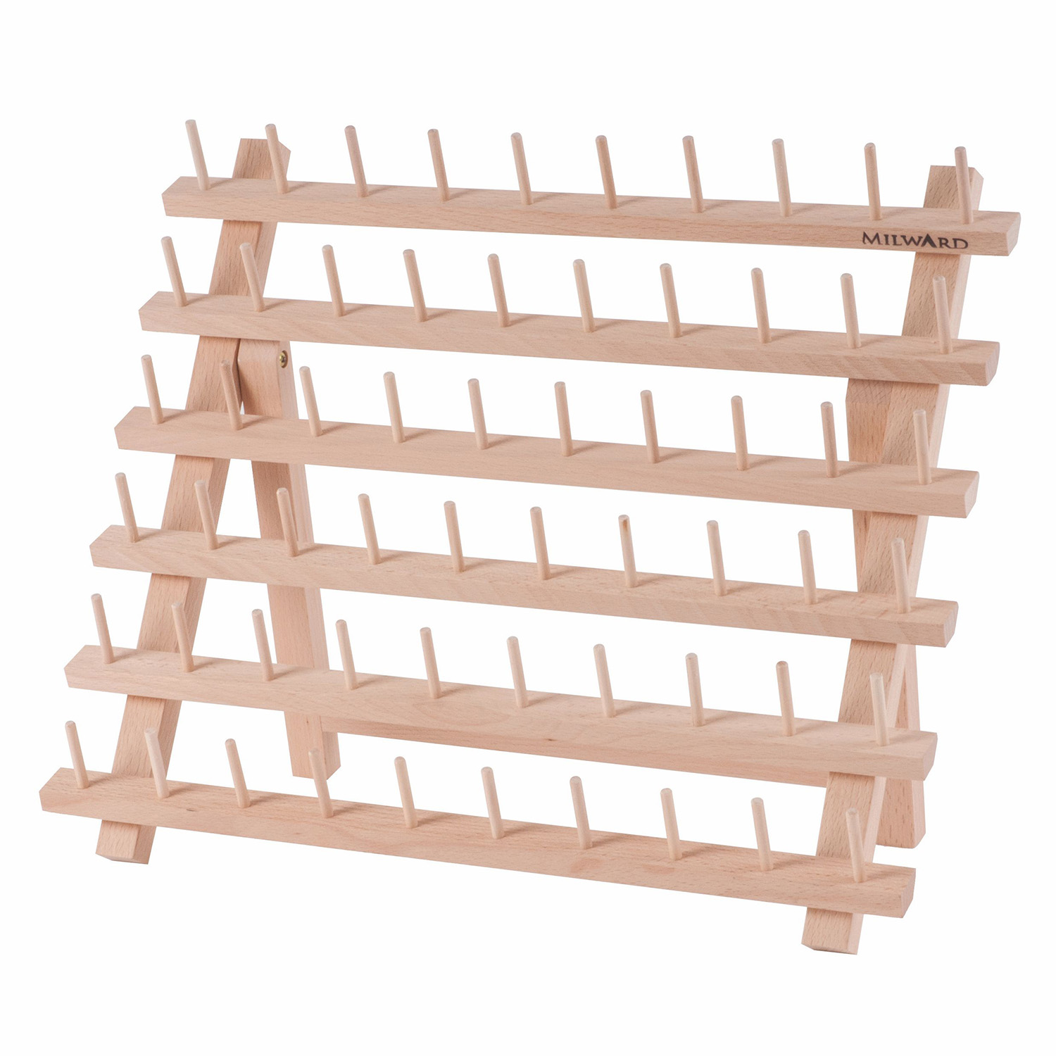 MILWARD Garnrollenhalter aus Holz für 60 Spulen -0 MILWARD Garnrollenhalter aus Holz für 60 Spulen -0