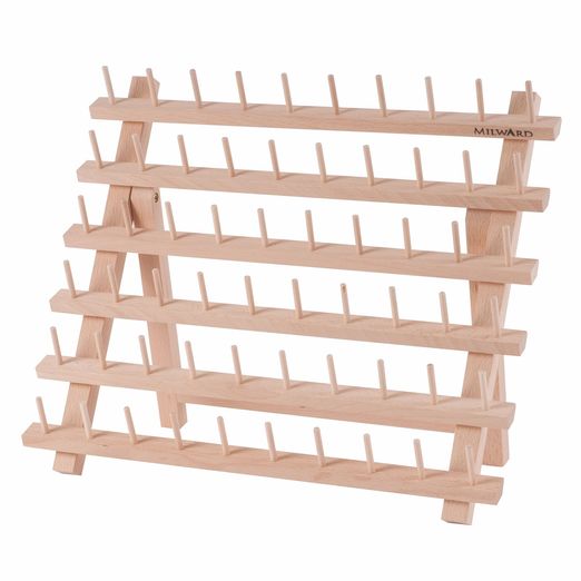 MILWARD Garnrollenhalter aus Holz für 60 Spulen MILWARD Garnrollenhalter aus Holz für 60 Spulen