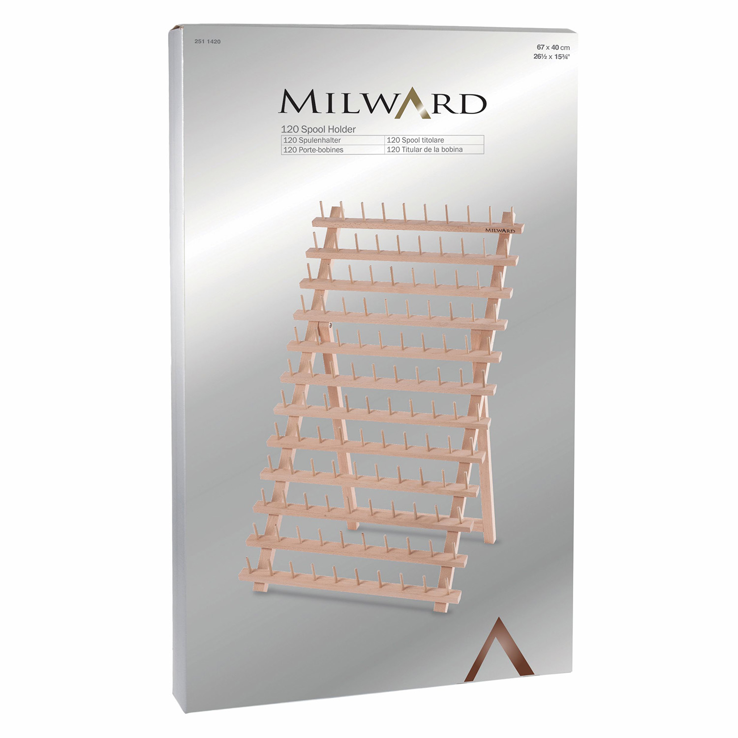 MILWARD Garnrollenhalter aus Holz für 120 Spulen -1 MILWARD Garnrollenhalter aus Holz für 120 Spulen -1