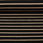 Jersey tricoté Jacquard - Rayures Noir Beige