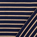 Jacquard stickad jersey - ränder navy beige Jacquard stickad jersey - ränder navy beige