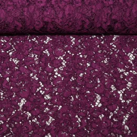 Tissu dentelle Johanna - Uni Violet