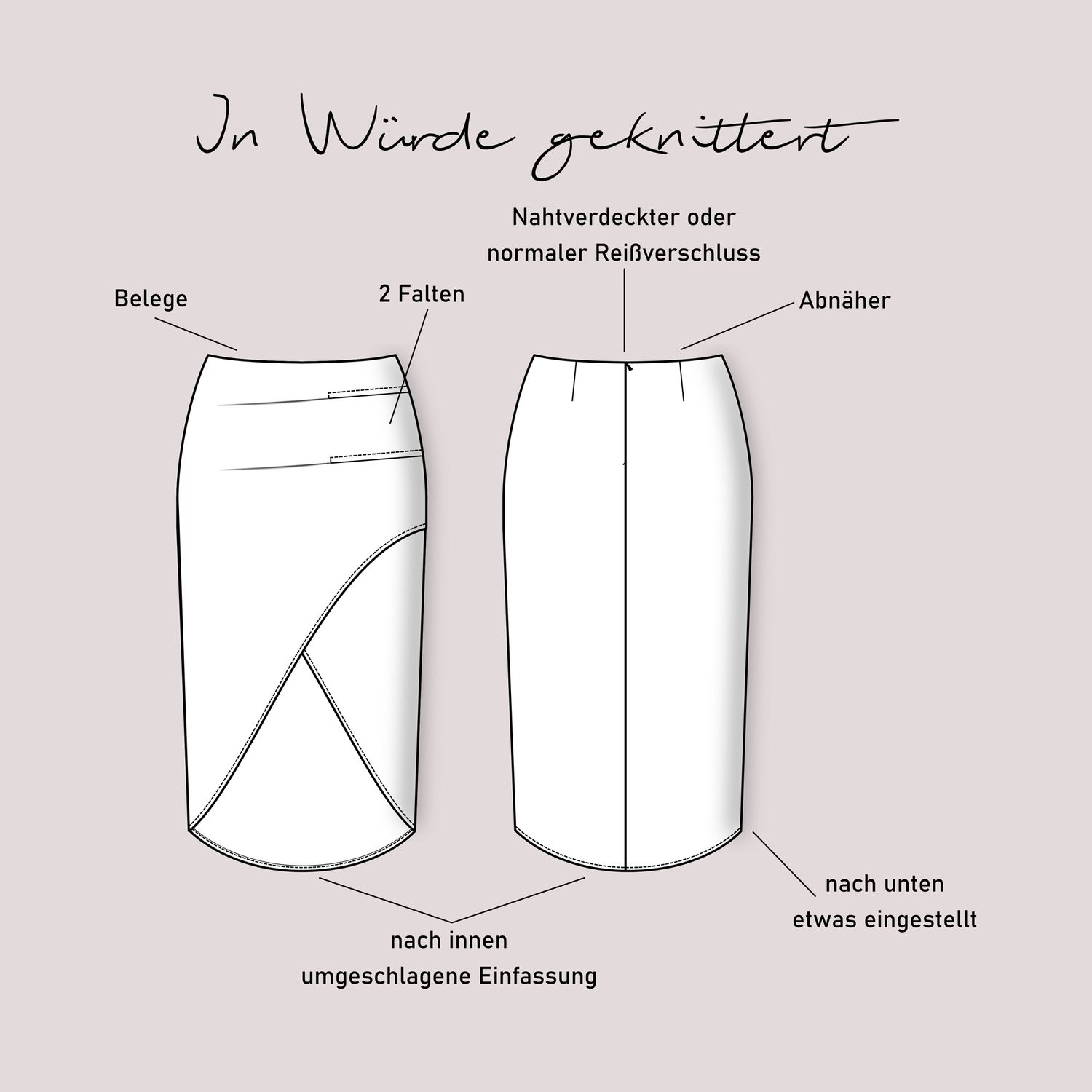 Rock - In Würde geknittert - Schnittmuster eBook-1 Rock - In Würde geknittert - Schnittmuster eBook-1