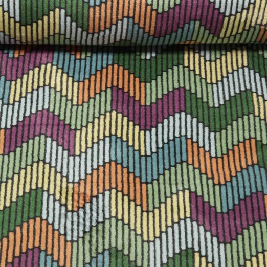 Polaire Wellness - Double face Zig zag Multicolore