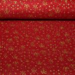 Toile de jute - Décorations de Noël imprimées Rouge Doré