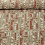 Toile de jute - Voeux de Noël imprimés Beige