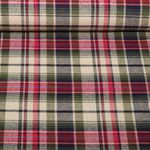 Baumwoll-Flanell - Kariert Beige Rot Multicolor