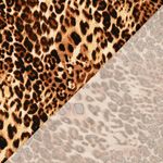 Viscose satijn - Klassieke beige luipaard Viscose satijn - Klassieke beige luipaard