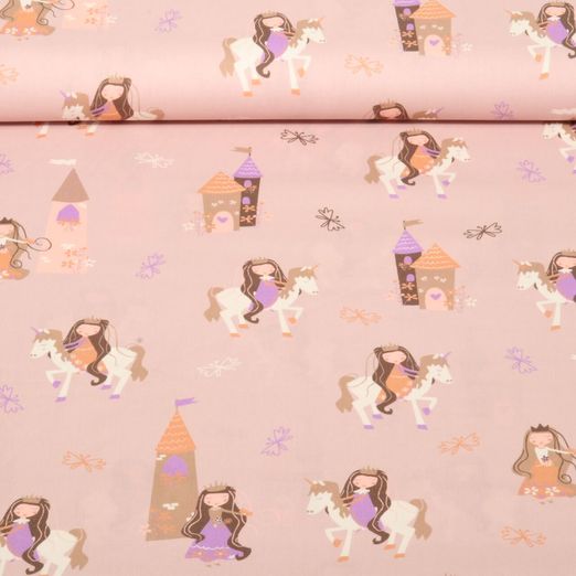 Popeline de coton - Princesses Mauve