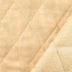 Fuskpäls med bred sladd - Quiltad Beige Ecru