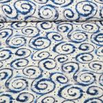 Popeline viscose - Impression digitale Tie Dye Bleu