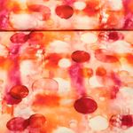 Popeline viscose - Impression digitale Aquarelle Rouge