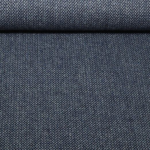 Tissu manteau - Tweed de laine Géométrique Mélange Bleu