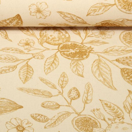 Coton - Torchon de cuisine Grenade Beige Ocre