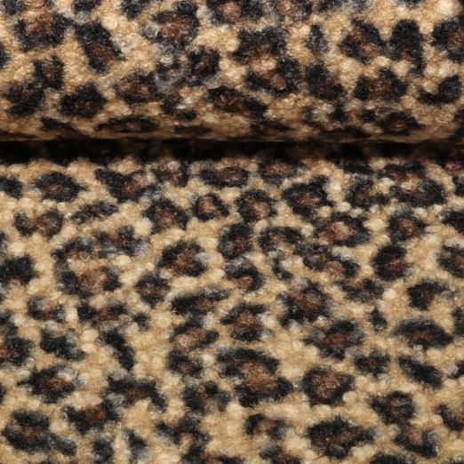 Mantelstoff - Boucle Leo Braun