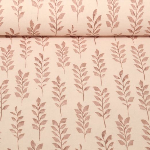 Toile canevas - Branches et feuilles Rose