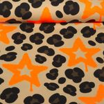 Jersey - Léopard Etoiles Orange Beige