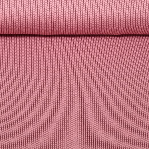 Jersey bio - Albstoffe Jacquard Knit Knit - Vieux rose