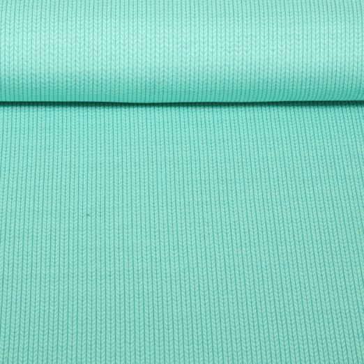Jersey bio - Albstoffe Jacquard Knit Knit - Turquoise