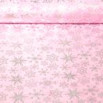 Tüll - Eiskristalle Rosa Silber