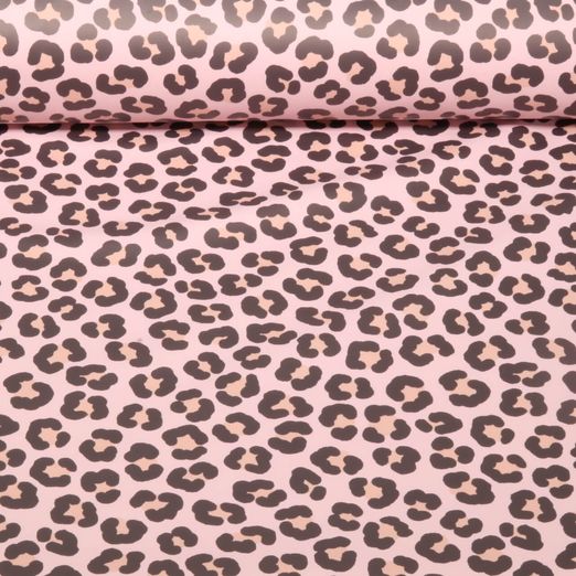 Tissu imperméable - Aqua protect Impr. digitale Léopard Vieux rose