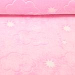 Wellness Fleece - Glow in the Dark Sterne und Wolken Rosa