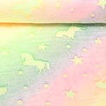Wellness Fleece - Glow in the Dark Einhörner Pastell