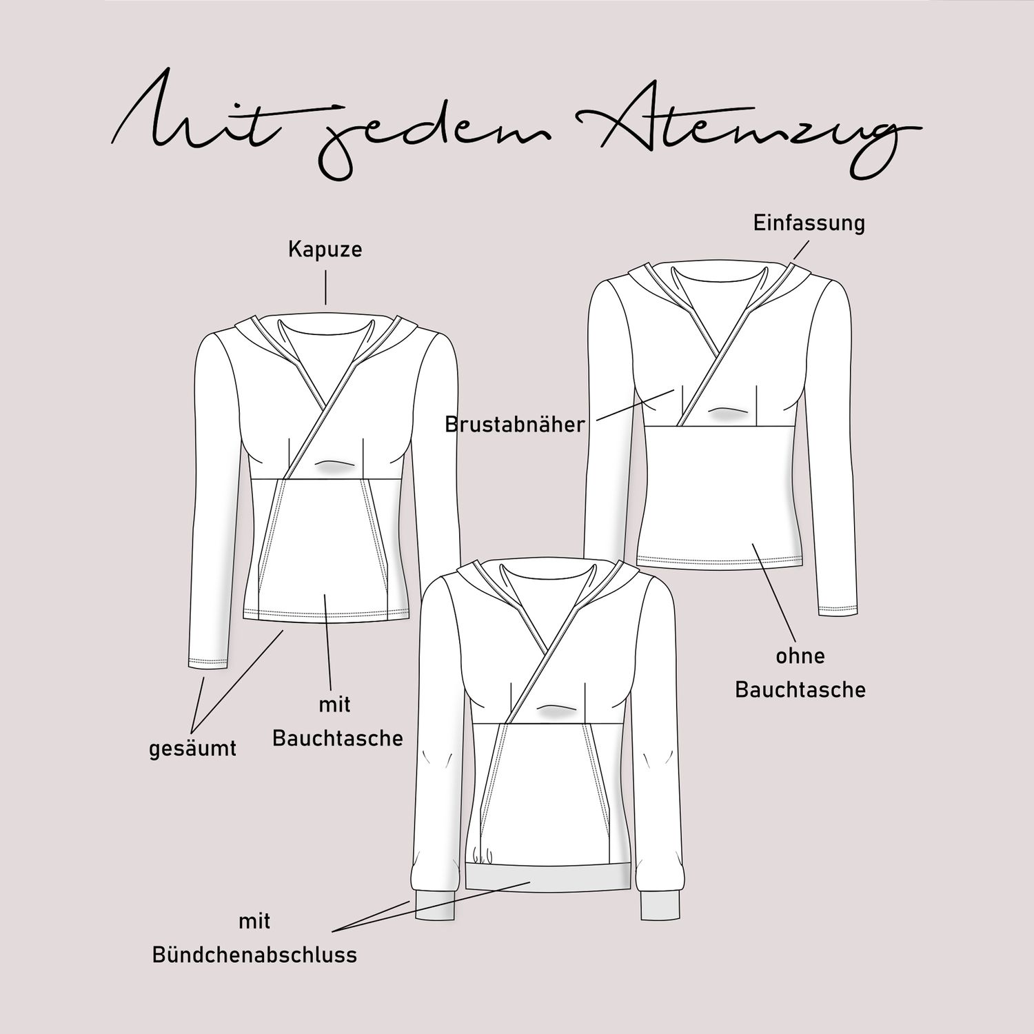 Shirt - Mit jedem Atemzug - Schnittmuster eBook-1 Shirt - Mit jedem Atemzug - Schnittmuster eBook-1