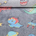 Wellness Fleece - Glow in the Dark Space Dinos Blau
