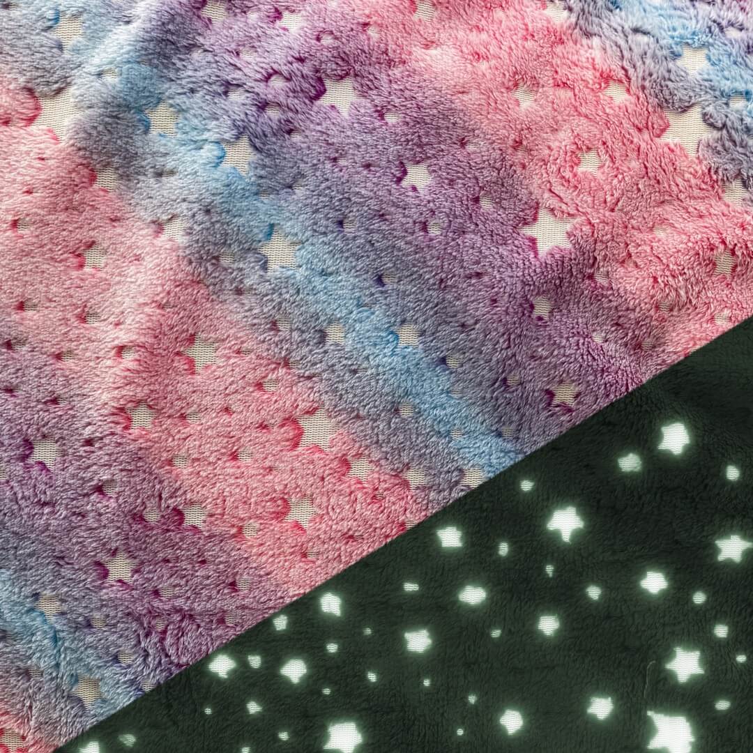 Wellness Fleece - Glow in the Dark Sterne Rosa-1 Wellness Fleece - Glow in the Dark Sterne Rosa-1