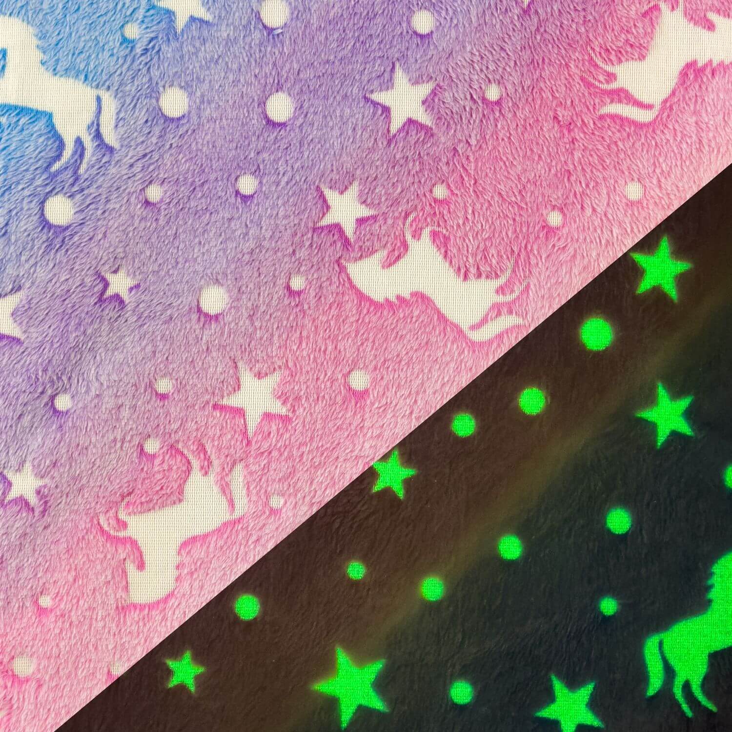 Wellness Fleece - Glow in the Dark Pferde Pastell-1 Wellness Fleece - Glow in the Dark Pferde Pastell-1