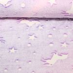 Wellness Fleece - Glow in the Dark Pferde Lila