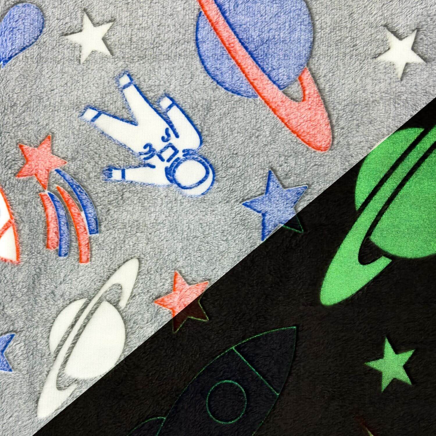 Wellness Fleece - Glow in the Dark Saturn Grau-1 Wellness Fleece - Glow in the Dark Saturn Grau-1