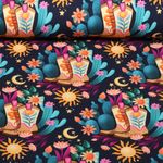 Bio Sommersweat - Hamburger Liebe Western Fairy Tales Cowgirls Blau