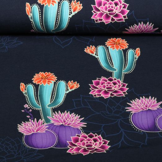 Sweat d'été bio - Hamburger Liebe Western Fairy Tales Prairie Blossom Bleu marine foncé