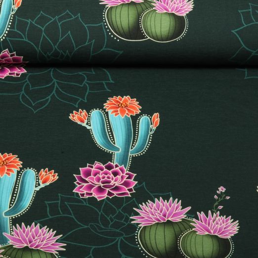 Bio Jersey - Hamburger Liebe Western Fairy Tales Prairie Blossom Grün