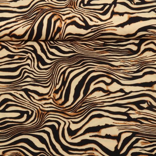 Twill de viscose - Zèbré Beige