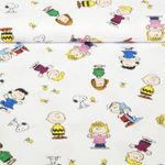 Jersey - Digitaldruck Peanuts Weiß