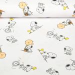 Jersey Impression digitale - Charlie Brown, Snoopy & Cie Blanc