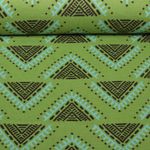 Biologische jacquard jersey - Western Fairy Tales Camp Site Green