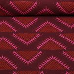 Biologische jacquard jersey - Hamburger Liebe Western Sprookjescamping Bordeaux